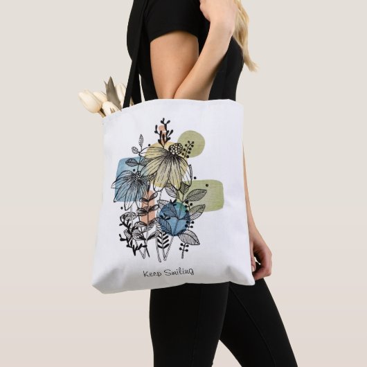 Doodle in inkt en Waterverf Tote Bag (Dichtbij)