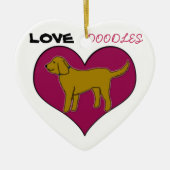 Doodle in mijn hart keramisch ornament (Voorkant)