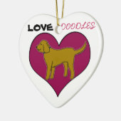 Doodle in mijn hart keramisch ornament (Links)