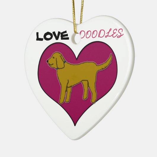 Doodle in mijn hart keramisch ornament (Links)