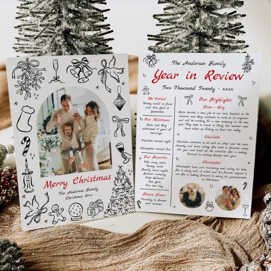 Doodle Jaar in Review Kaart Overzicht van het Jaar