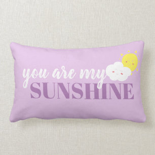 Doodle je bent mijn Sunshine Pillow Paars Kussen