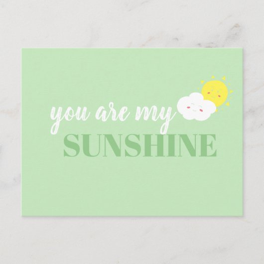 Doodle je bent mijn zonnige groene Briefkaart (Voorkant)