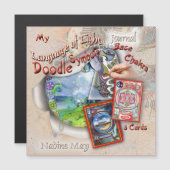 Doodle journal-workshops magnetische uitnodiging (Voorkant / Achterkant)