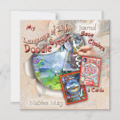 Doodle journal-workshops magnetische uitnodiging (Voorkant)