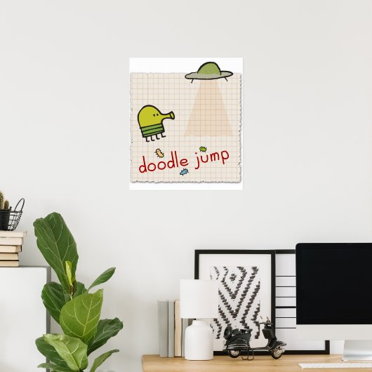 Doodle Jump Canvas afdrukken Poster (Thuiskantoor)