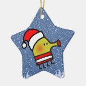 Doodle Jump Kerstster Keramisch Ornament (Links)
