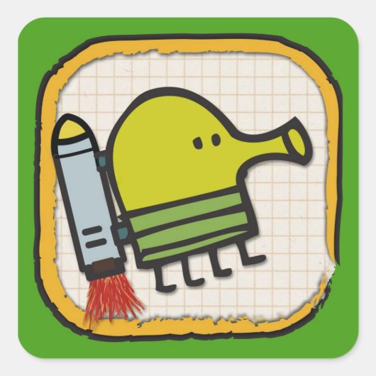 Doodle Jump-pictogram Vierkante Sticker (Voorkant)