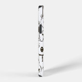 Doodle katten: grappig naadloos patroon. iPhone hoesje (Rechterkant)