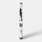 Doodle katten: grappig naadloos patroon. iPhone hoesje (Linkerkant)