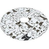 Doodle katten: grappig naadloos patroon. kerstboom rok (Gekanteld)