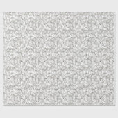 Doodle katten: zwart en wit. cadeaupapier (Vlak)