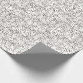 Doodle katten: zwart en wit. cadeaupapier (Hoek)