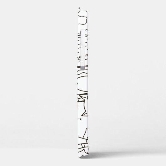 Doodle katten: zwart en wit. Case-Mate iPhone case (Achterkant / Links)