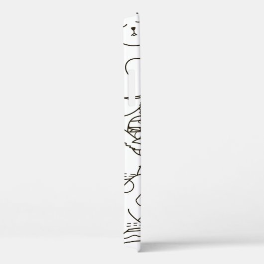Doodle katten: zwart en wit. Case-Mate iPhone case (Achterkant / Rechts)