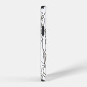 Doodle katten: zwart en wit. iPhone hoesje (Rechterkant)