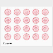 Doodle Kerst sticker Roze Hand getekend Label (Vel)