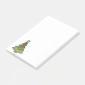 Doodle kerstboom post-it® notes (Schuin)