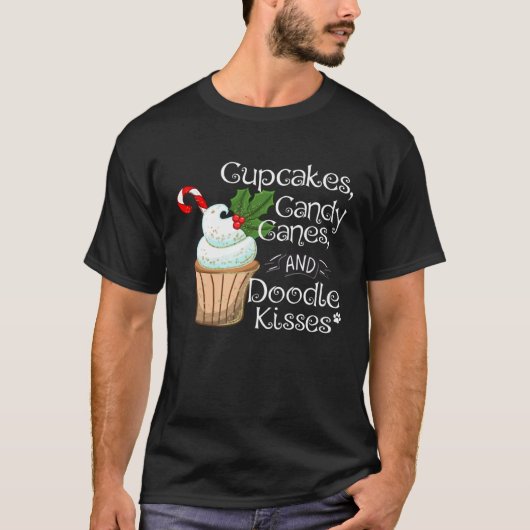 Doodle Kerstmis Aussiedole Bordoodle Sheepadoo T-shirt (Voorkant)