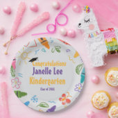 Doodle Kindergarten Afstudeerfeest Papieren Bordje (Feest)