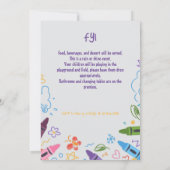 Doodle Kindergarten Afstuderen Afbeelding Party Kaart (Achterkant)