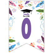 Doodle Kindergarten Afstuderen Bunting Banner (Tweede vlag)