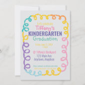 Doodle Kindergarten Uitnodiging voor afstudeerfees (Voorkant)