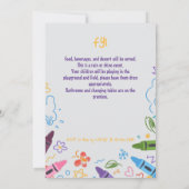 Doodle Kindergarten Uitnodiging voor afstudeerfees (Achterkant)