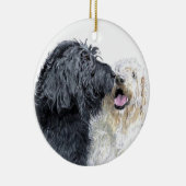 Doodle Kisses Keramisch Ornament (Rechts)