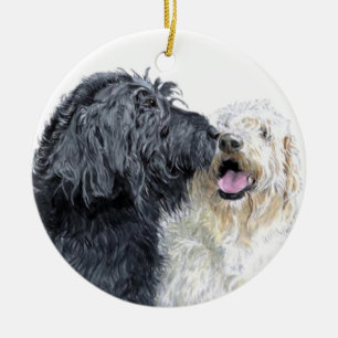 Doodle Kisses Keramisch Ornament