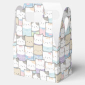 Doodle Kitten Faces Pattern Bedankdoosjes (Geopend)