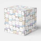 Doodle Kitten Faces Pattern Bedankdoosjes (Achterkant)