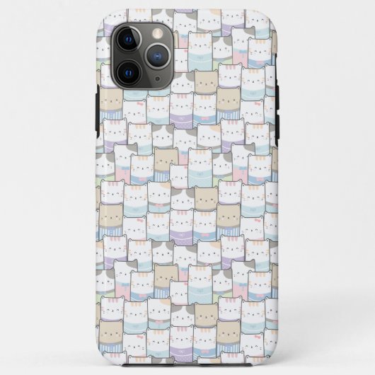 Doodle Kitten Faces Pattern Case-Mate iPhone Case (Achterkant)