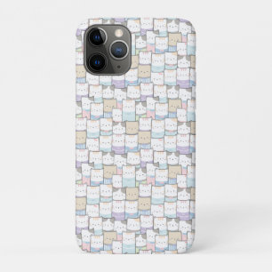 Doodle Kitten Faces Pattern Case-Mate iPhone Case