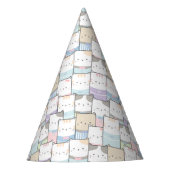 Doodle Kitten Faces Pattern Feesthoedjes (Voorkant)