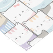 Doodle Kitten Faces Pattern Medium Tafelloper (Hoek)