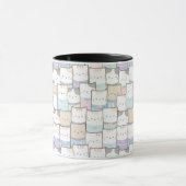 Doodle Kitten Faces Pattern Mok (Midden)