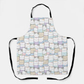 Doodle Kitten Faces Pattern Schort (Voorkant)