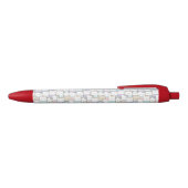 Doodle Kitten Faces Pattern Zwarte Inkt Pen (Bovenkant)