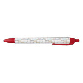 Doodle Kitten Faces Pattern Zwarte Inkt Pen (Bodem)