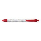 Doodle Kitten Faces Pattern Zwarte Inkt Pen (Achterkant)