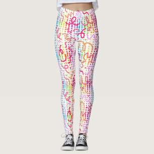 Doodle kleur kralen leggings