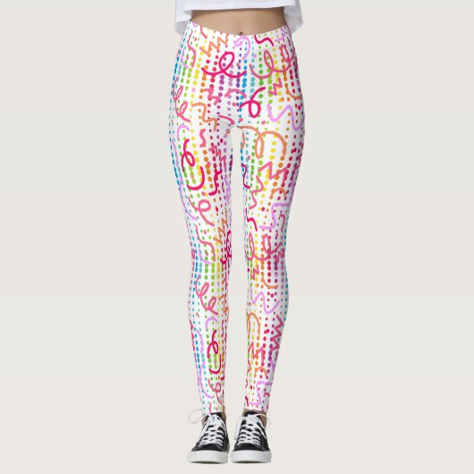 Doodle kleur kralen leggings (Voorkant)