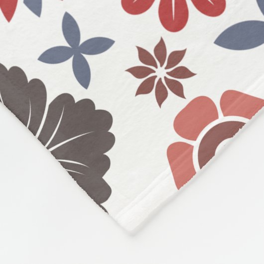 Doodle kleurful floral Patroon gepersonaliseerde n Fleece Deken (Hoek)