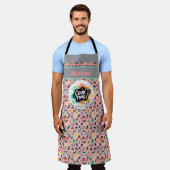 Doodle Kooktijd Garde Pastel Sticker Schort (Gedragen)