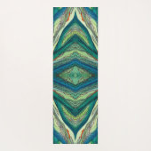 Doodle-kunst blauw en groen yogamat (Achterkant)