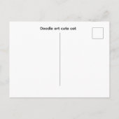 Doodle kunst cute kat briefkaart (Achterkant)
