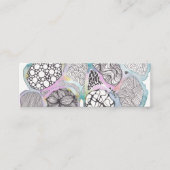 Doodle-kunst en aquarel, leesclub  contactkaartje (Voorkant)