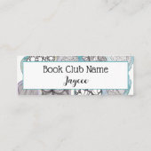 Doodle-kunst en aquarel, leesclub  contactkaartje (Achterkant)