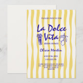 Doodle la dolce vita bruiloftsfeest uitnodigingen (Voorkant / Achterkant)
